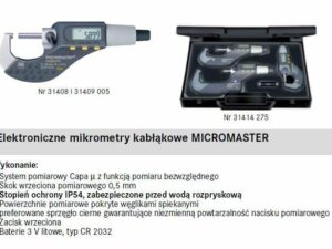 Elektroniczne mikrometry kabłąkowe MICROMASTER