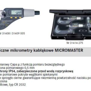 Elektroniczne mikrometry kabłąkowe MICROMASTER