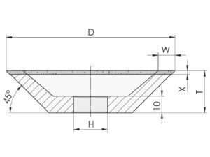 Ściernica diamentowa 12V2 100mm 150mm, spoiwo żywiczne