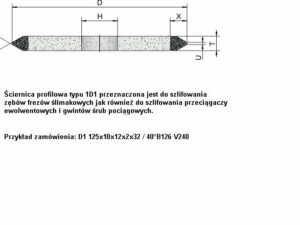 Ściernice borazonowe o spoiwie ceramicznym 1D1