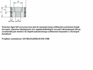 Ściernice borazonowe o spoiwie ceramicznym 5A1