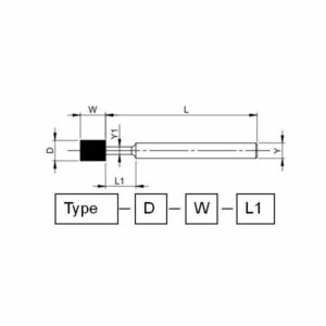 Ściernice diamentowe i CBN trzpieniowe 1A1WA