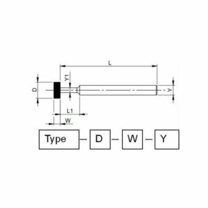 Ściernice diamentowe i CBN trzpieniowe 1A1WAN