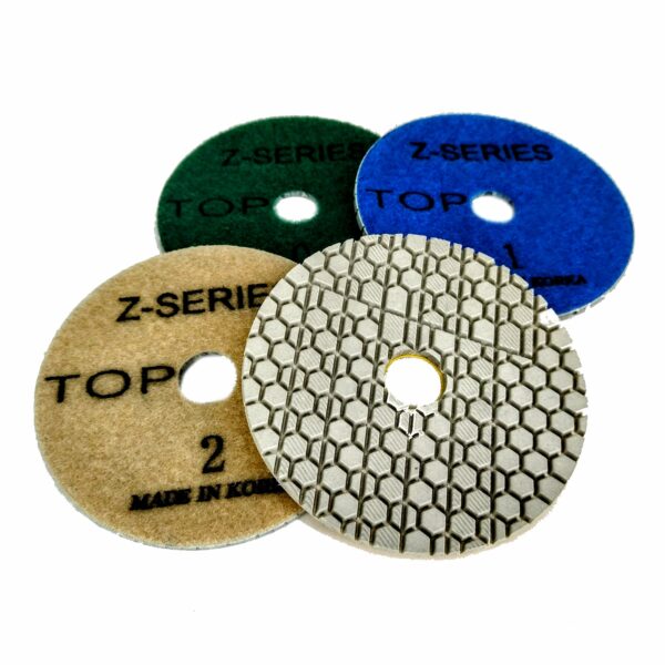 Tarcze rzepy do szlifowania granitu, kwarcytu, marmuru 100mm Zenesis 4 Step Hybrid (3)