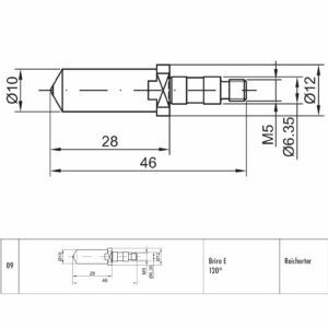 Wgłębnik diamentowy Briro E 120st. (STROH nr 09)