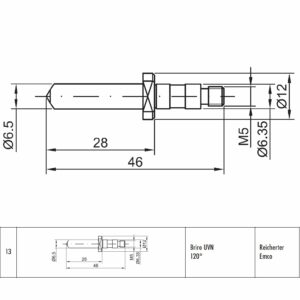 Wgłębnik diamentowy Briro UVN 120st. (STROH nr 13)
