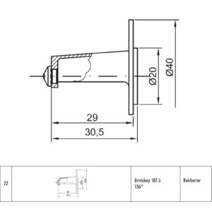 Wgłębnik diamentowy Briviskop 187.5 136st. (STROH nr 22)