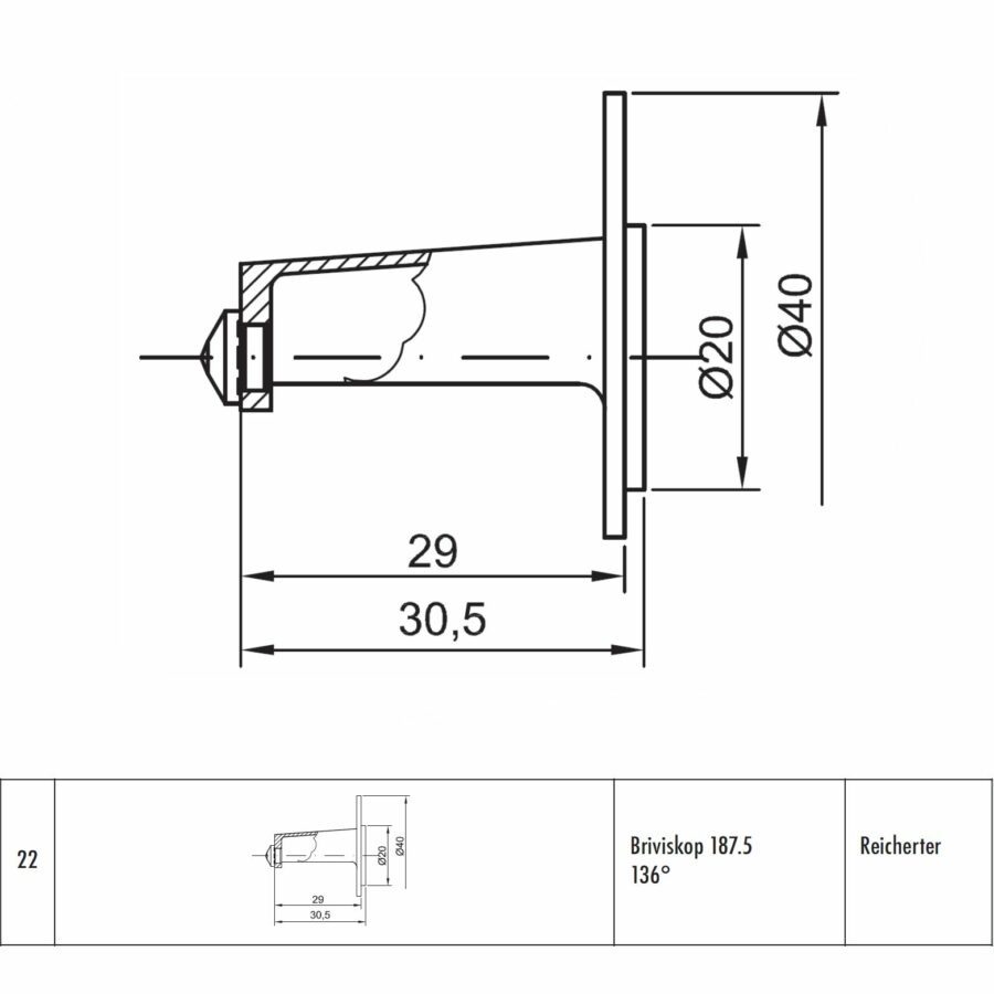 Wgłębnik diamentowy Briviskop 187.5 136st. (STROH nr 22)