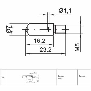 Wgłębnik diamentowy Dorernst 120st. (STROH nr 06)