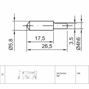 Wgłębnik diamentowy Leitz Durimet 136st. (STROH nr 25)