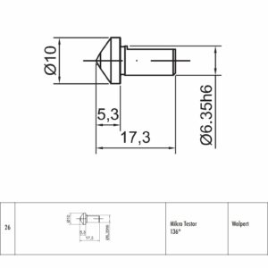 Wgłębnik diamentowy Mikro Testor 136st. (STROH nr 26)