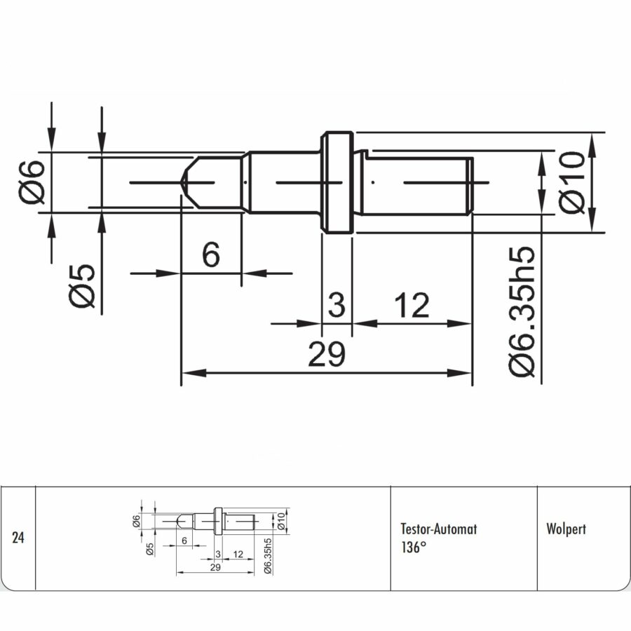 Wgłębnik diamentowy TESTOR AUTOMAT 136st. (STROH nr 24)