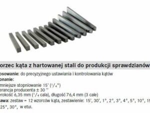 Wzorzec kąta z hartowanej stali do produkcji sprawdzianów
