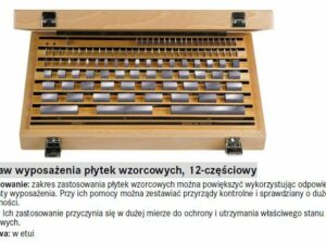 Zestaw wyposażenia płytek wzorcowych, 12 częściowy