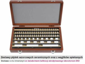 Zestawy płytek wzorcowych ceramicznych oraz z węglików spiekanych