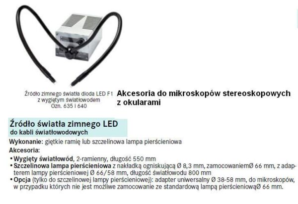 Akcesoria do mikroskopów stereoskopowych z okularami