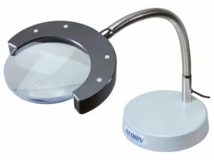 Lupa stojąca ATORN z oświetleniem LED, średnica 20 mm, powiększenie 2x