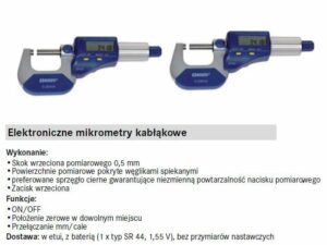 Mikrometry elektroniczne kabłąkowe