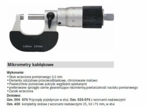 Mikrometry kabłąkowe