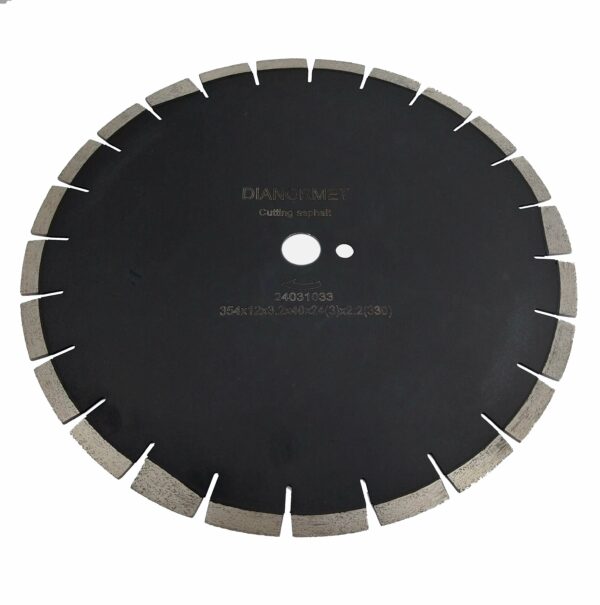Piła diamentowa ASPHALT 350x12x40x25,4mm, do asfaltu, spawana laserowo czarna (2)