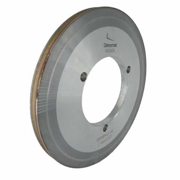 Ściernica diamentowa obwodowa 200mm x 90mm do szkła 5mm C kant D107 10x90 (2)