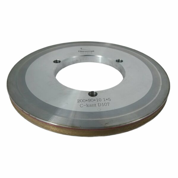 Ściernica diamentowa obwodowa 200mm x 90mm do szkła 5mm C kant D107 10x90 (3)