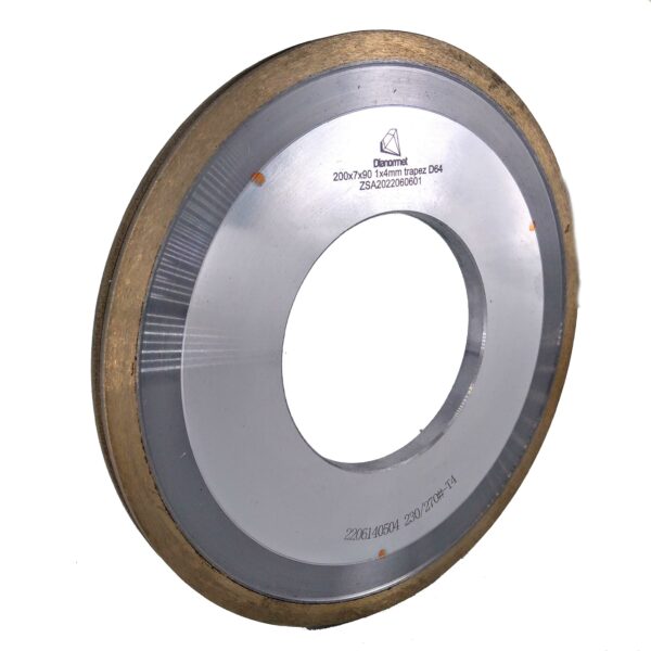 Ściernica diamentowa obwodowa 200x7x90mm, 4mm trapez D64 (8)