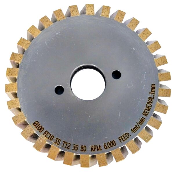 Ściernica diamentowa segmentowa CNC 100x7x12x22mm GR80, do 10mm (2)