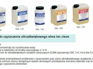 Środki do czyszczenia ultradźwiękowego