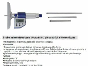Śruby mikrometryczne do pomiaru głębokości elektroniczne