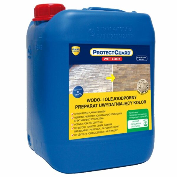 Impregnat efekt mokrego matu do cegły, terakoty, betonu, kamienia, kostki brukowej – ProtectGuard WL MAT 5L