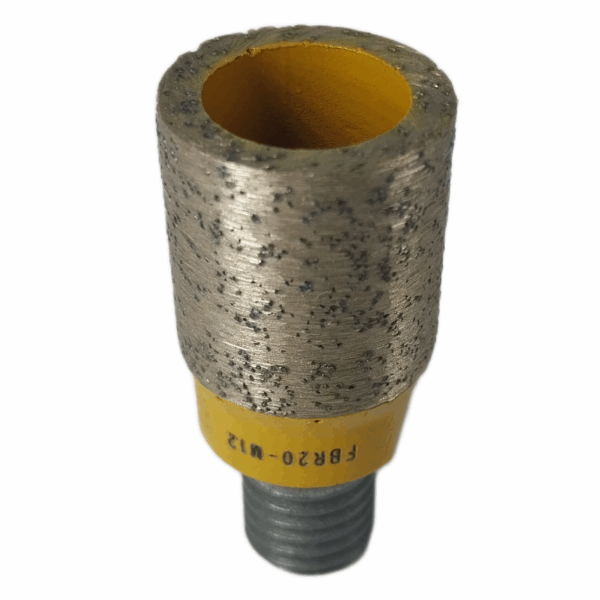 FRE 090 Frez diamentowy główkowy 20mm Lrob.=20mm Lcałk.=44mm M12, do granitu (1) — miniatura allegro