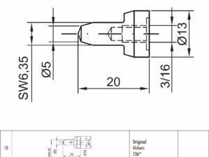 Wgłębnik diamentowy Original Vickers 136st. (STROH nr 15)