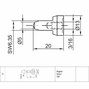 Wgłębnik diamentowy Original Vickers 136st. (STROH nr 15)