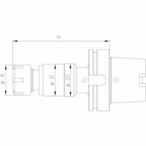 Oprawka do gwintowania synchronicznego HSK rysunek techniczny