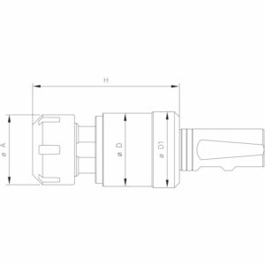 Oprawka do gwintowania synchronicznego WELDON rysunek techniczny